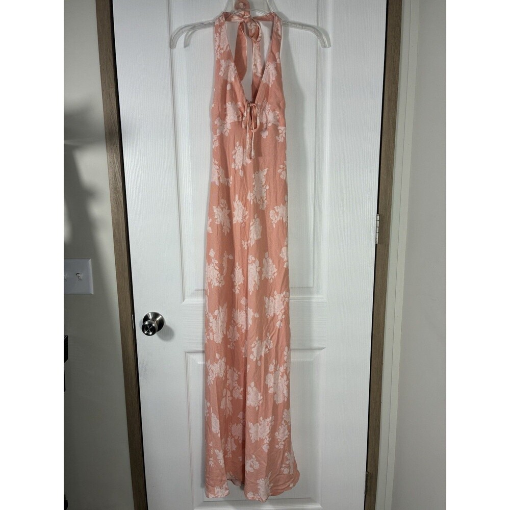 Wild Fable Women's Dress Sz XXS Maxi Sundress  Pink White Floral Print Lined